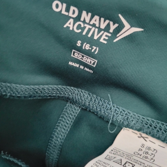 NWT Old Navy Active Girls Green 7/8 Ankle Mid-Rise GoDry Leggings Size Small 6/7 - Picture 5 of 6